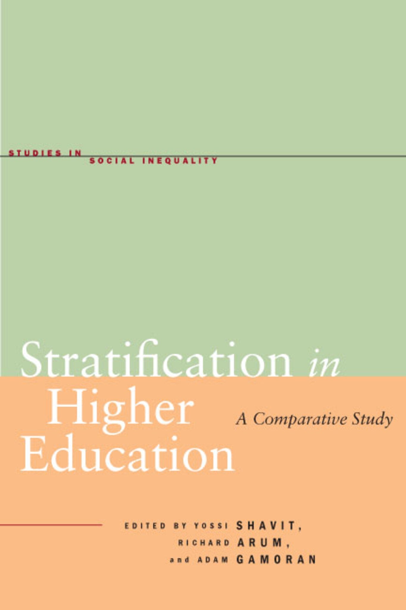 Cover image for Stratification in Higher Education ISBN 9780804771528